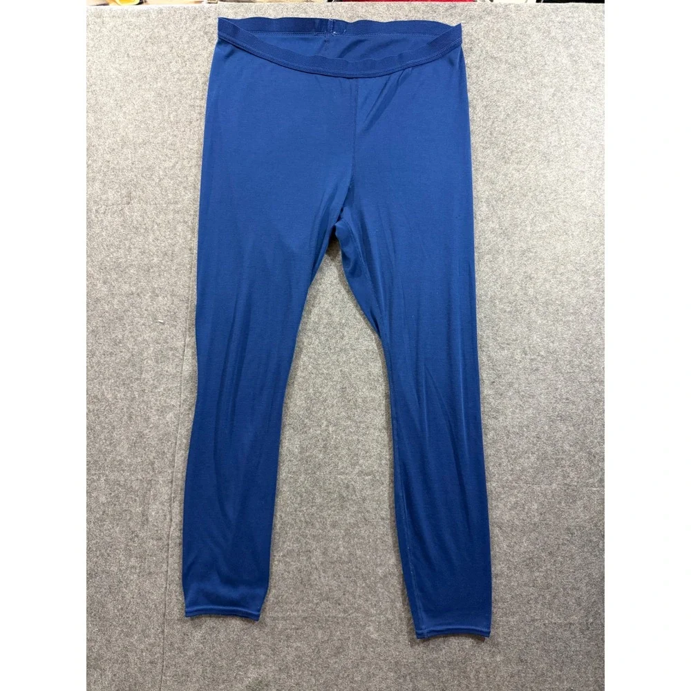VTG Patagonia Capilene Men L Blue Polyester Base Layer Leggings Made in USA